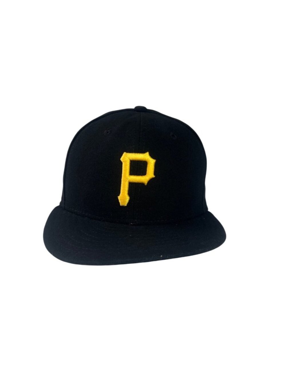 New Era 59Fifty Pittsburgh Pirates Fitted Cap Hat Size 7 Black Yellow MLB Authen
